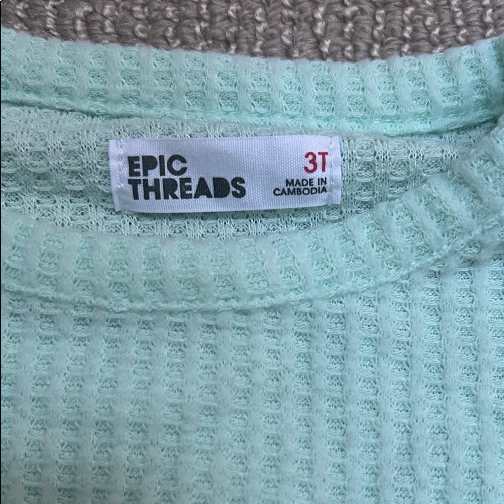 Epic Threads Aqua Long Sleeve Tee - Picture 2 of 4